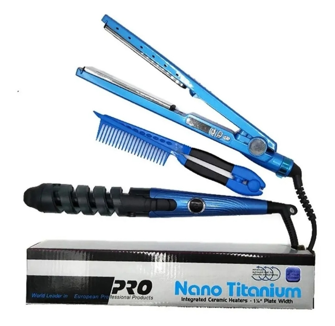 Combo Nano Titanium + Secador Ref. 2002
